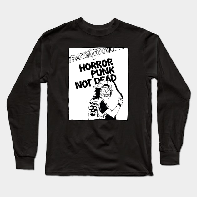 wall art horror punk not dead Long Sleeve T-Shirt by antonimus